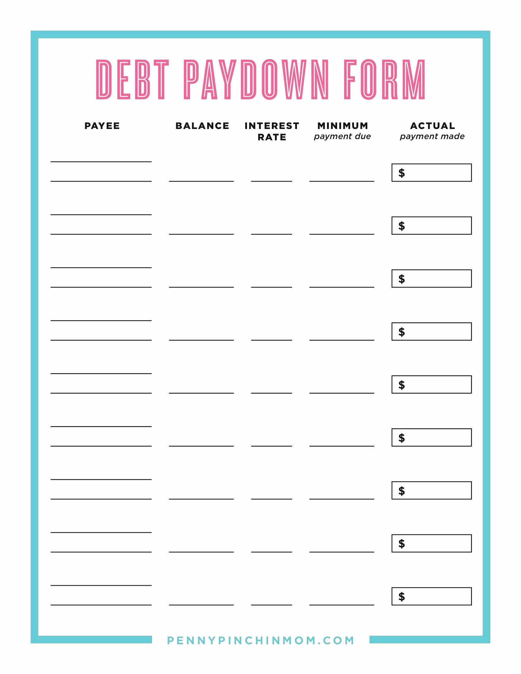 Free Printable Debt Payoff Worksheet together with Debt Paydown Spreadsheet Best Payoff Free Loan Template Bill