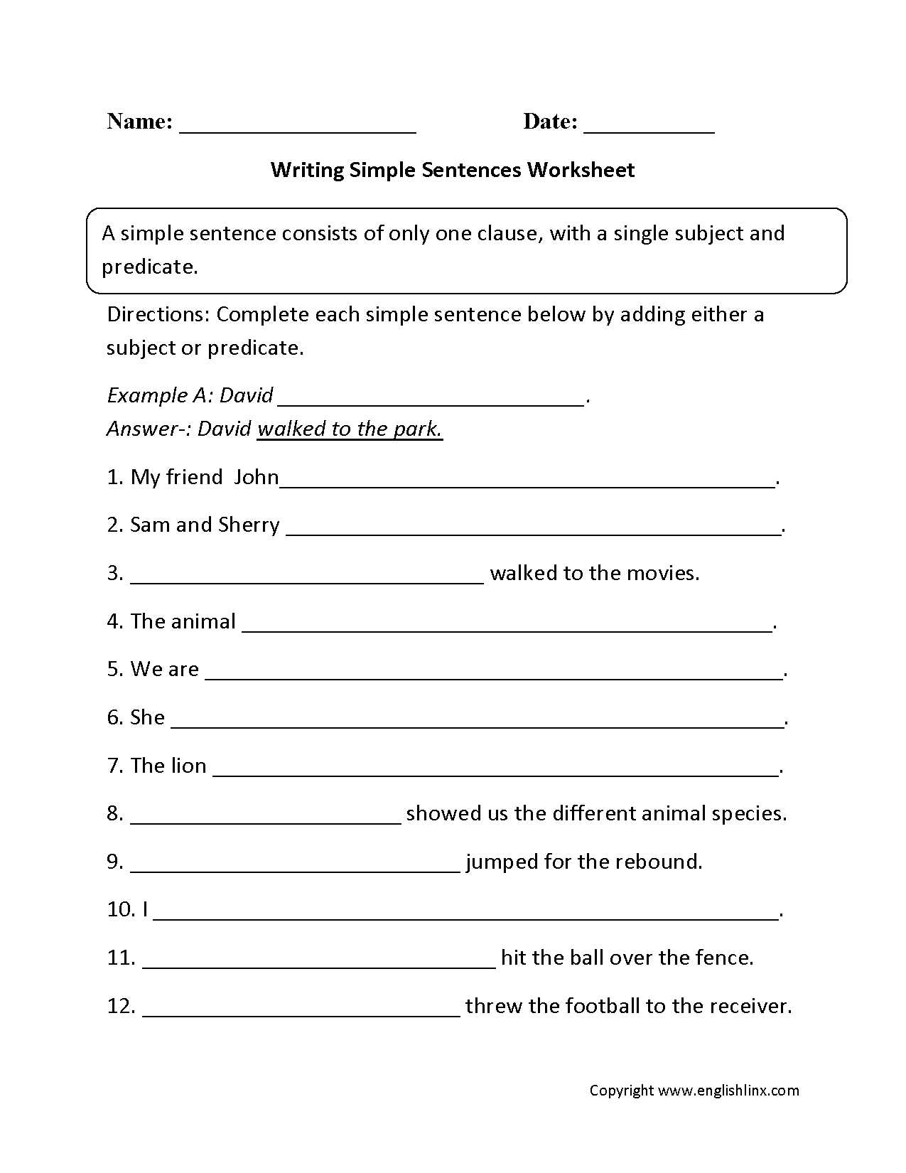 Free Sentence Scramble Worksheets and Collection Of Free Printable Writing Sentences Worksheets for
