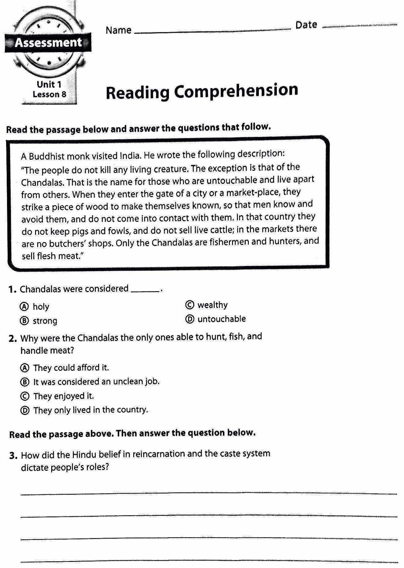 Grade 3 Reading Comprehension Worksheets Pdf or Greek Mythology Reading Prehension Worksheets the Best Worksheets