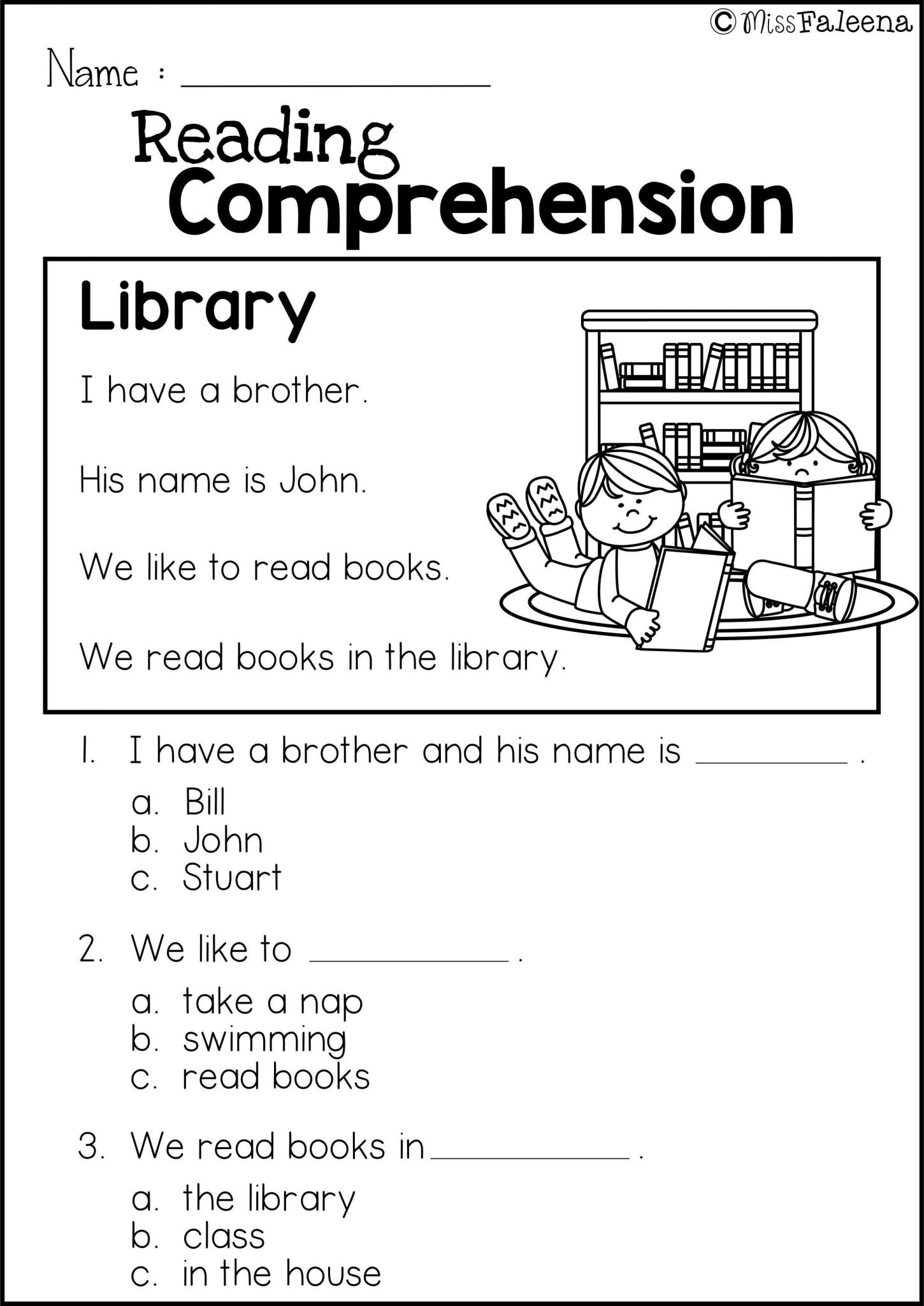 Grade 3 Reading Comprehension Worksheets Pdf together with First Grade Library Worksheet Valid Free Reading Prehension is Great