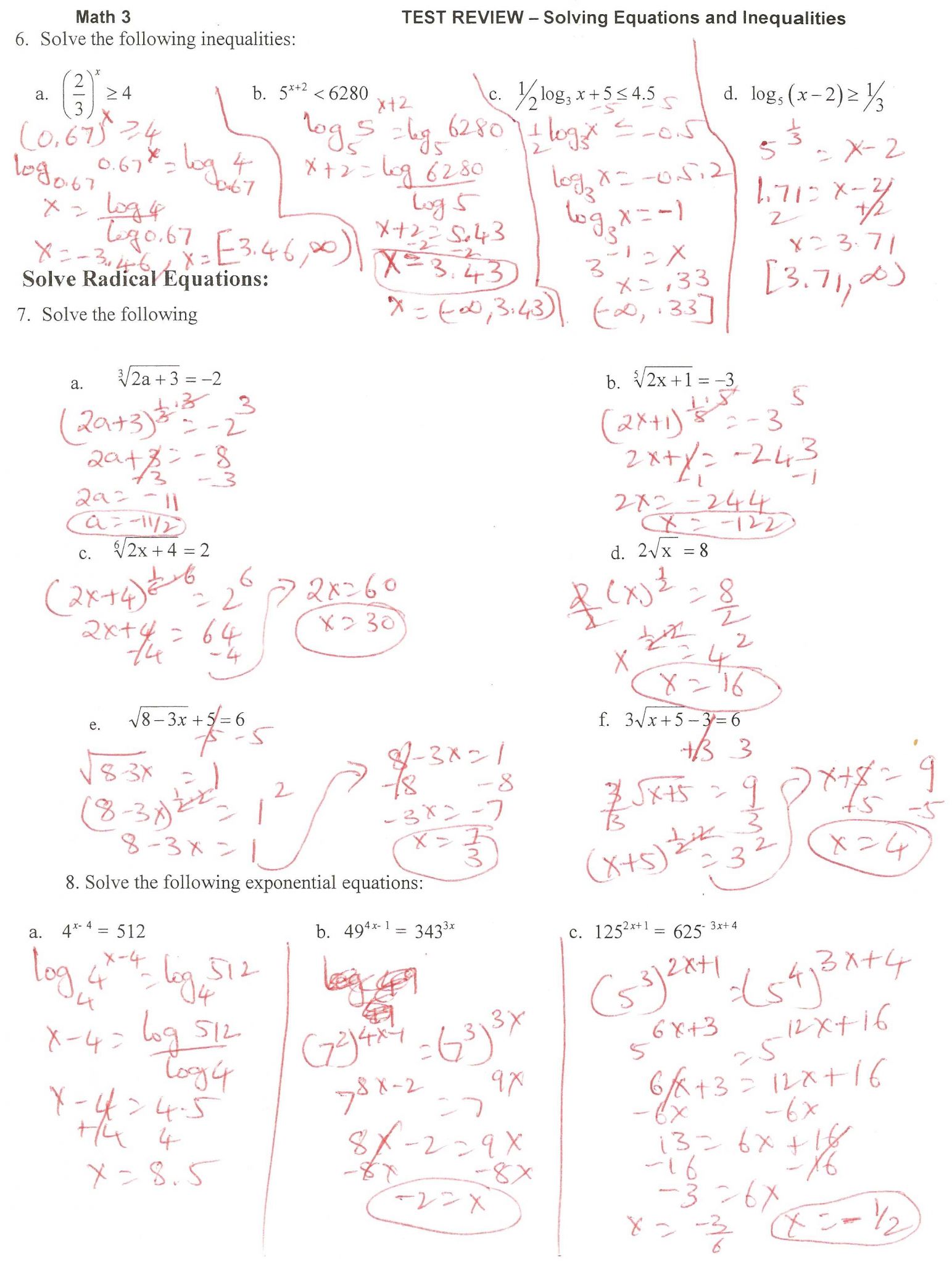 Graphing Exponential Functions Worksheet Answers Along with Algebra Regents Properties