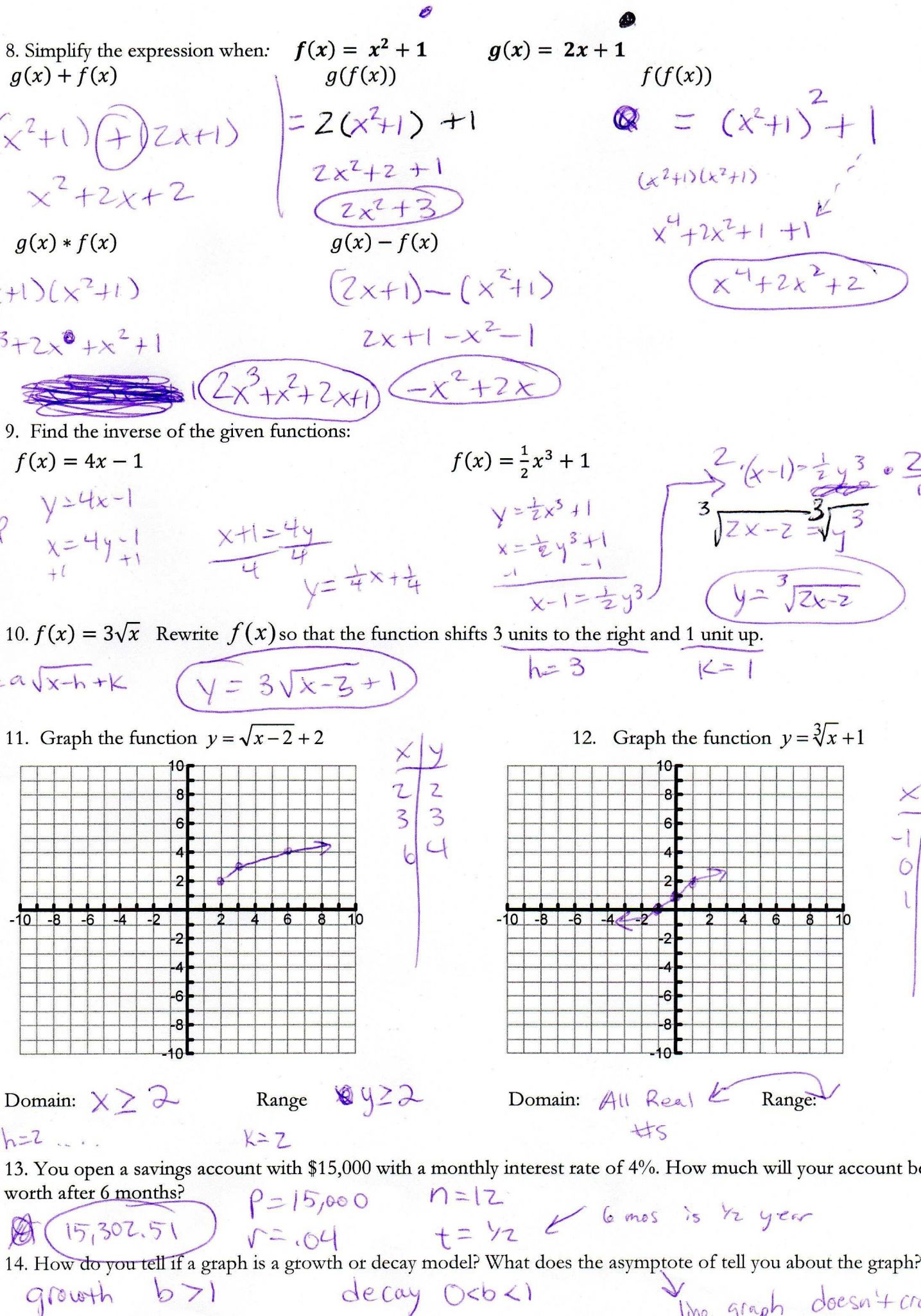 Graphing Exponential Functions Worksheet Answers Along with Graphing Quadratic Functions Worksheet Answers Algebra 2 Best 59