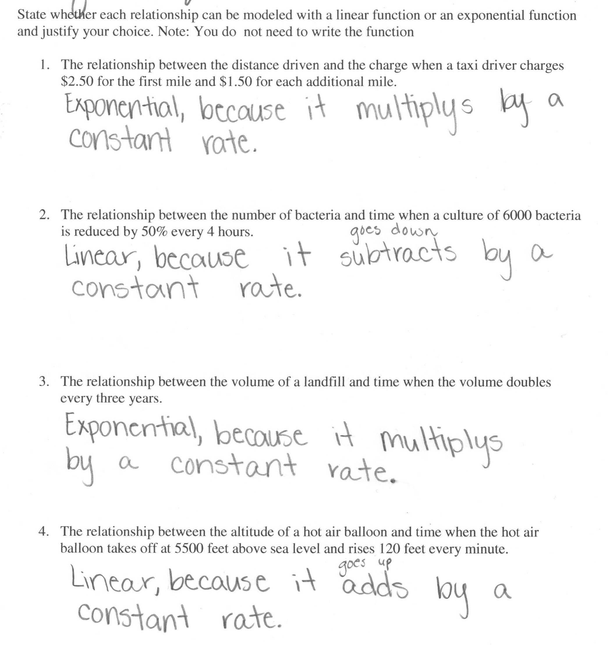 Graphing Exponential Functions Worksheet Answers Also 32 New Exponential Growth and Decay Word Problems