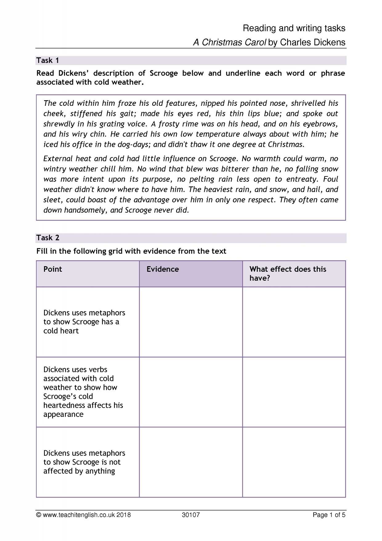 Harry Potter Genetics Worksheet together with Ks3 Prose Resources for English Teachers Teachit English