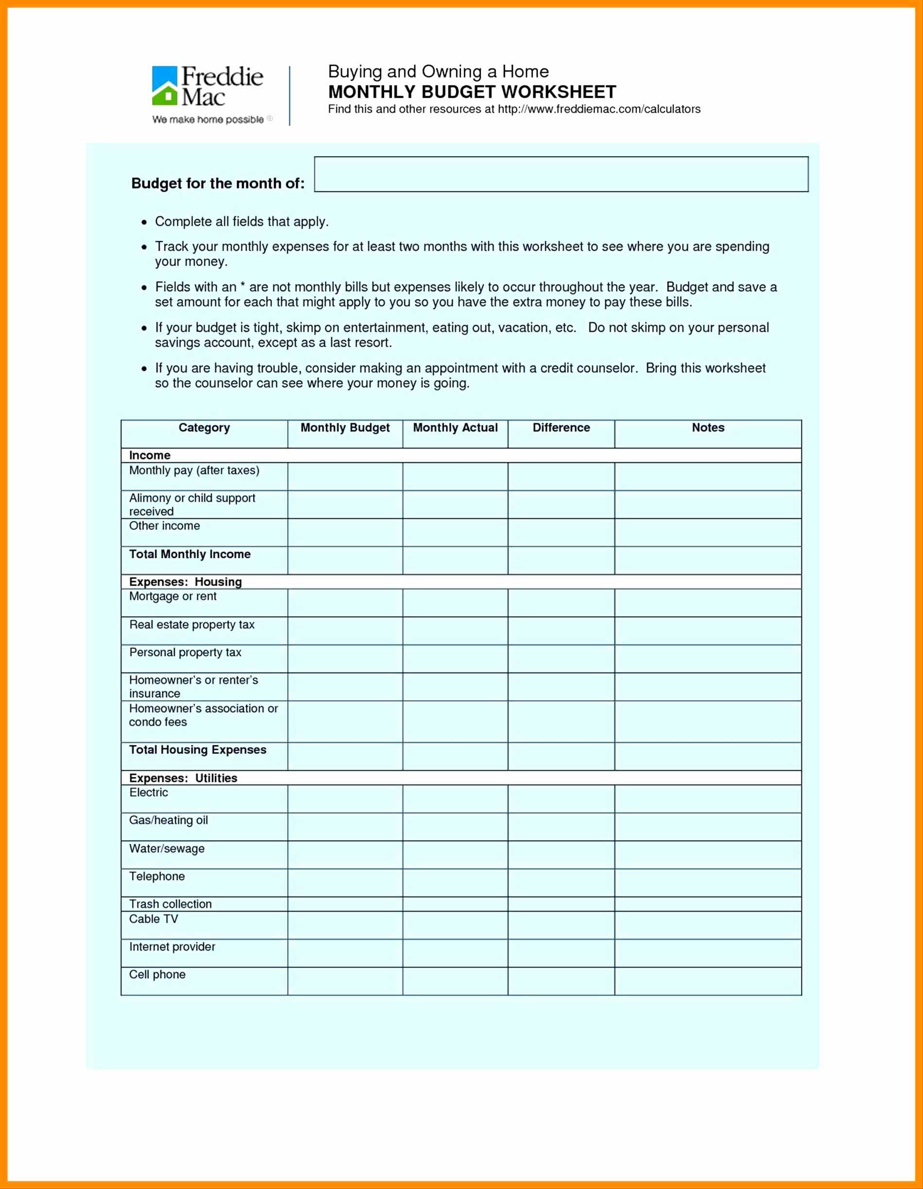 Household Budget Worksheet Excel with Printable Wedding Bud Spreadsheet Awesome 50 Fresh Printable