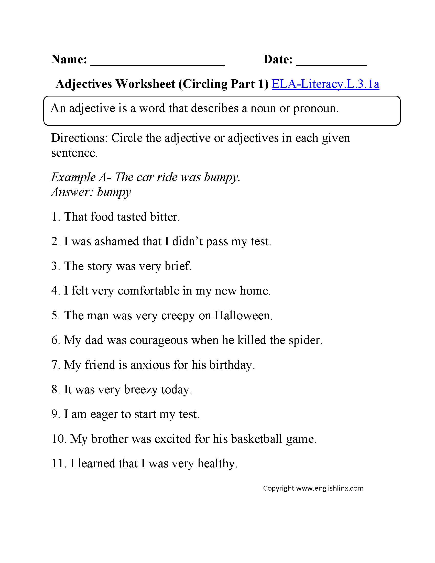 Identify Nouns and Adjectives Worksheets Along with Second Grade Nouns Crossword Crossword Puzzle Gallery