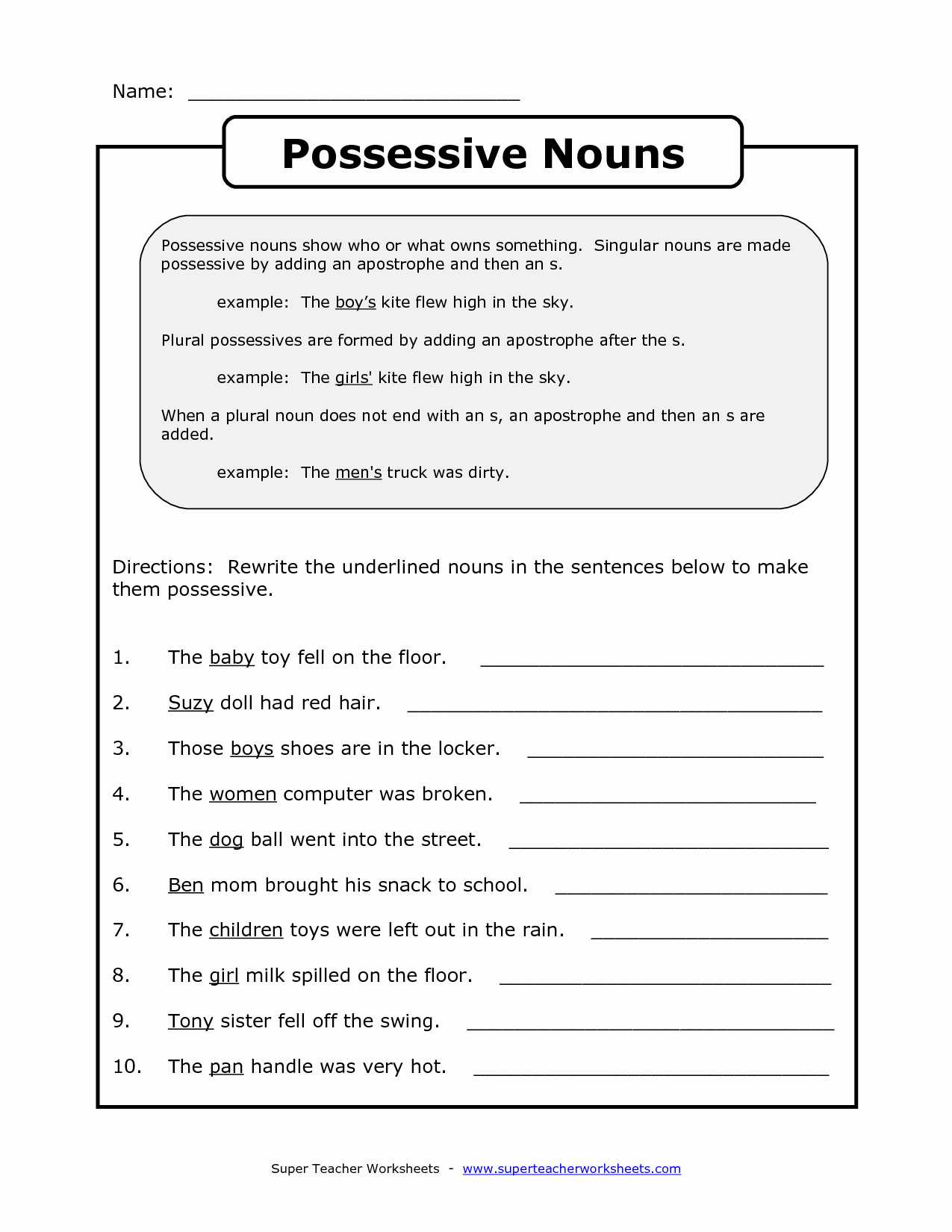 Identify Nouns and Adjectives Worksheets with Possessive Adjectives Spanish Worksheet Months the Year Worksheet