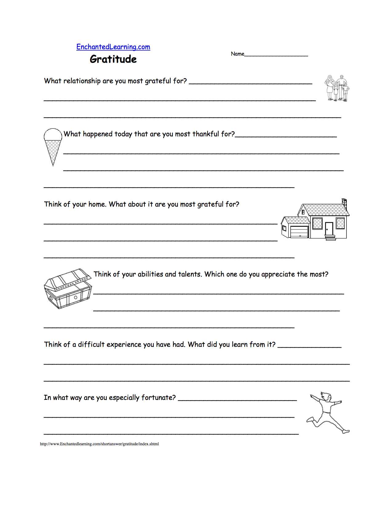Identifying Parts Of Speech Worksheet and Feelings and Emotions at Enchantedlearning