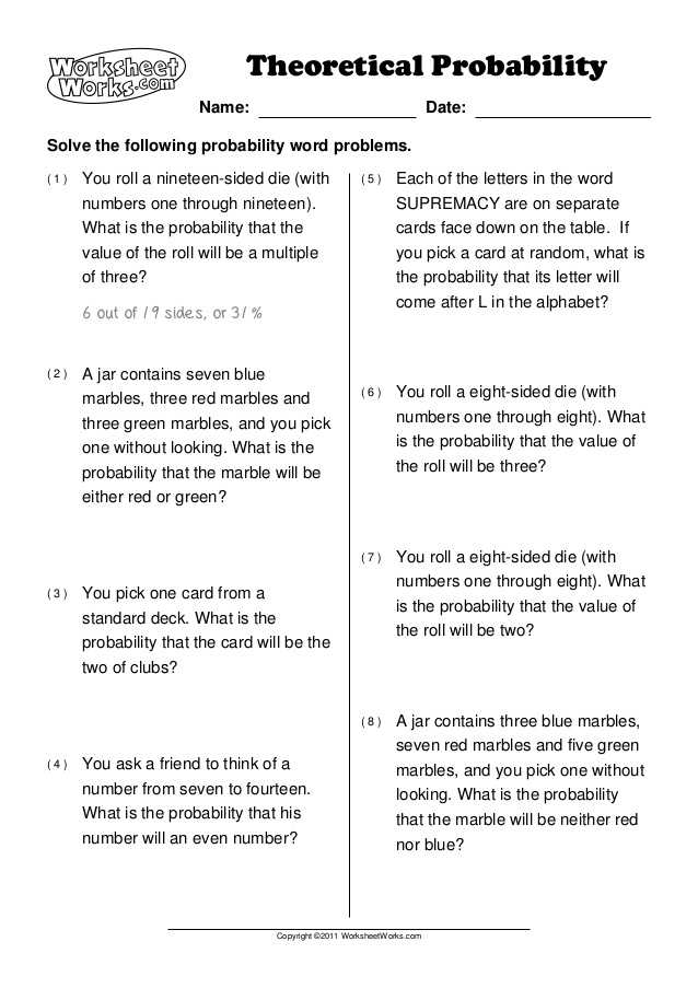 Independent Practice Math Worksheet Answers together with Worksheet Works theoretical Probability 1