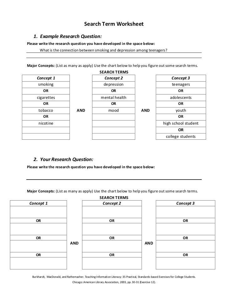 Introduction to the Scientific Method Worksheet with Search Term Worksheet