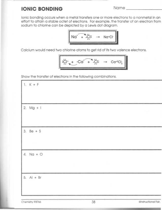 Ionic Bond Practice Worksheet Answers Along with if Chemistry Workbook Ch099 A