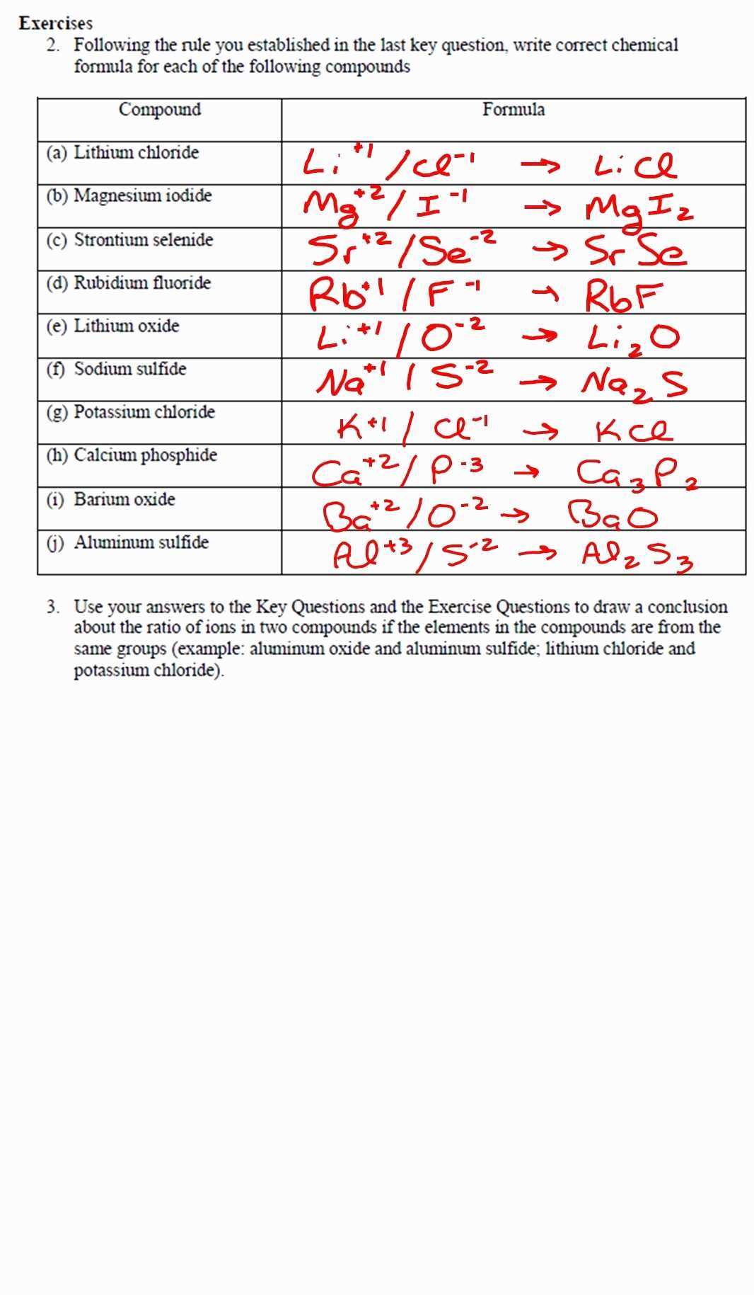Ionic Compounds Worksheet Answers or 14 Lovely Worksheet Names Ionic Pounds