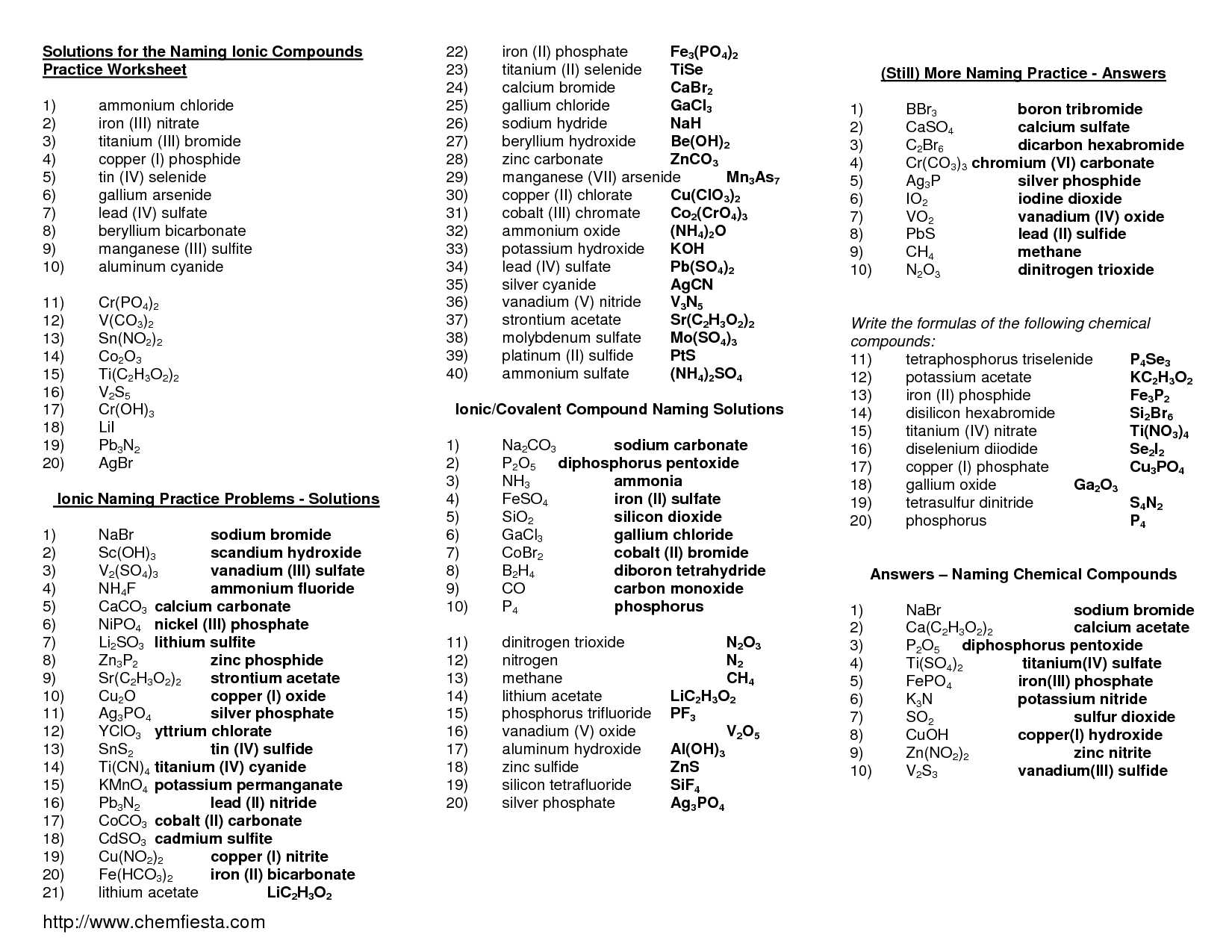 Ionic Compounds Worksheet Answers or Naming Ionic Pounds Worksheet E Choice Image Worksheet for