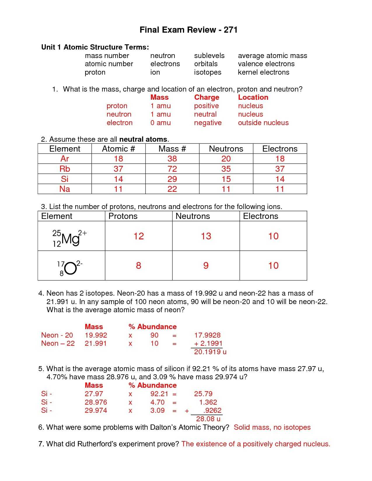 Isotopes and atomic Mass Worksheet Answers or isotopes Worksheet Answers Wp Landingpages