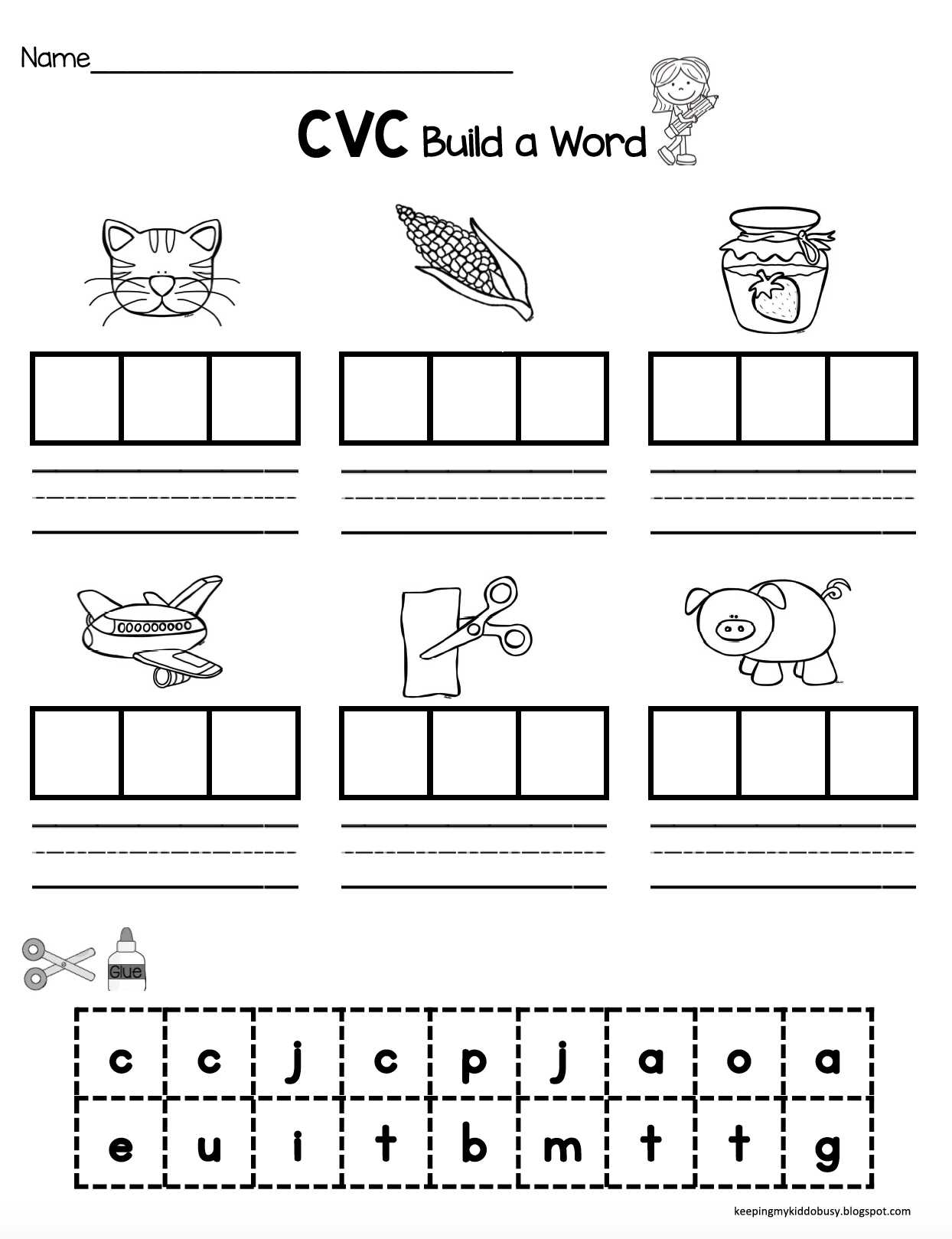 Kindergarten Spelling Worksheets Also Cvc Words