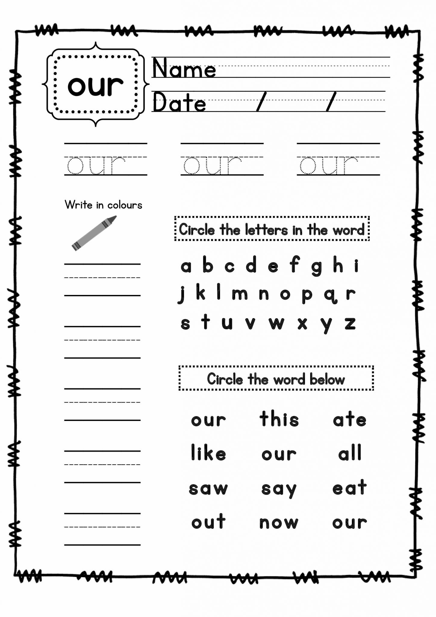Kindergarten Spelling Worksheets as Well as Sight Word Practice Worksheets Lovely Spelling Words Printable