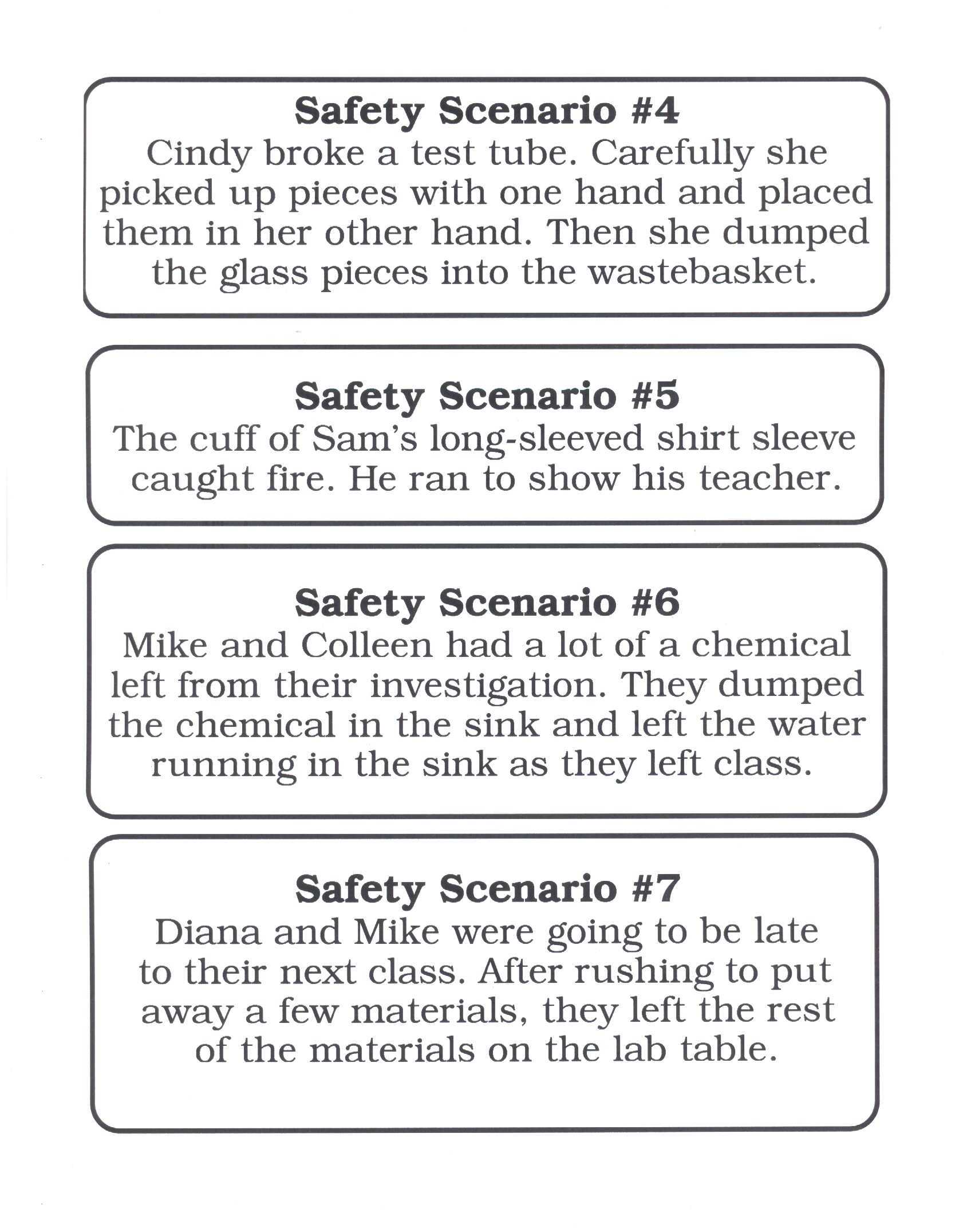 Lab Safety Scenarios Worksheet Answers with Worksheet Science Lab Safety Worksheet Grass Fedjp