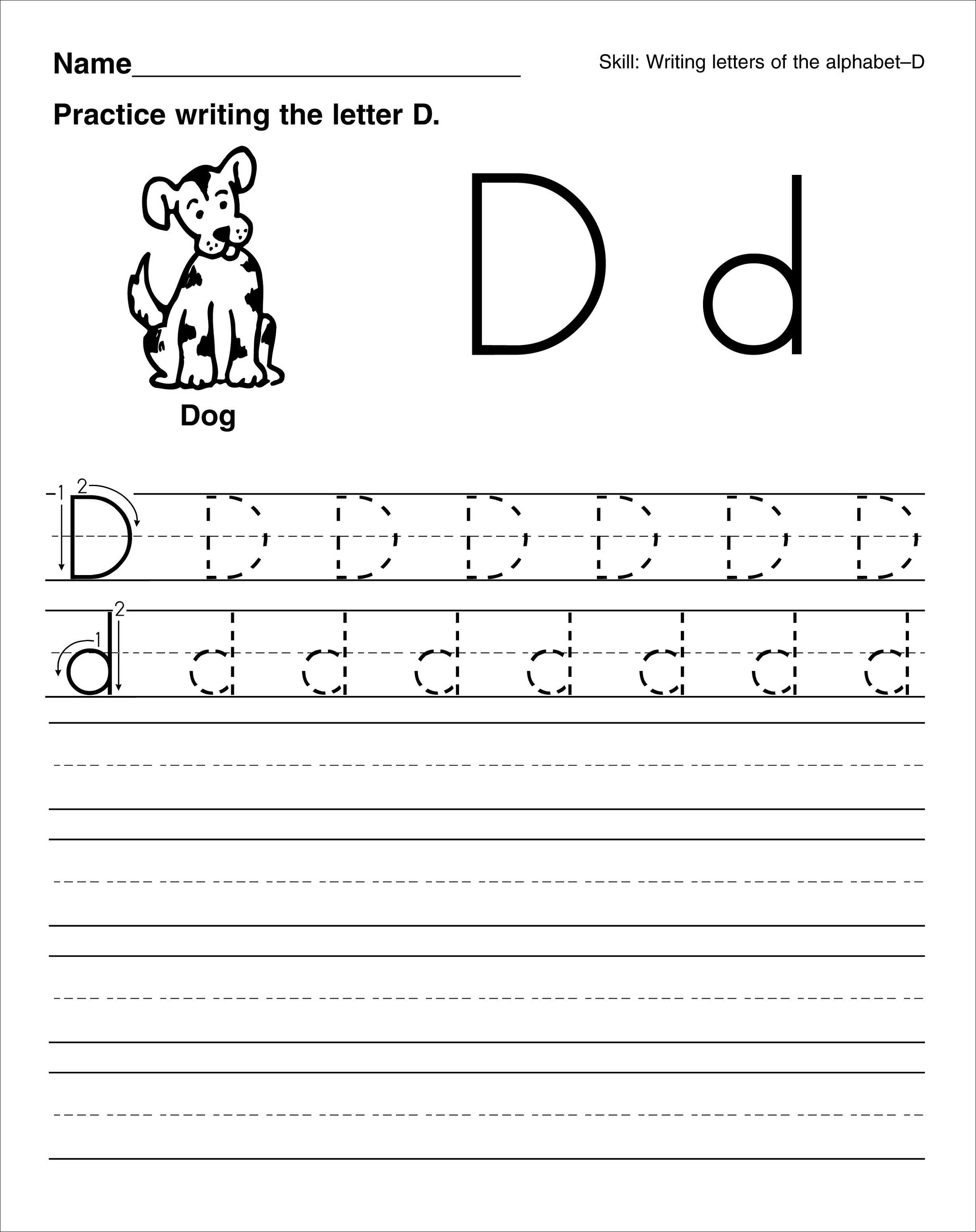 Learning Letters and Numbers Worksheets Along with Letter D Worksheet Cadrecorner
