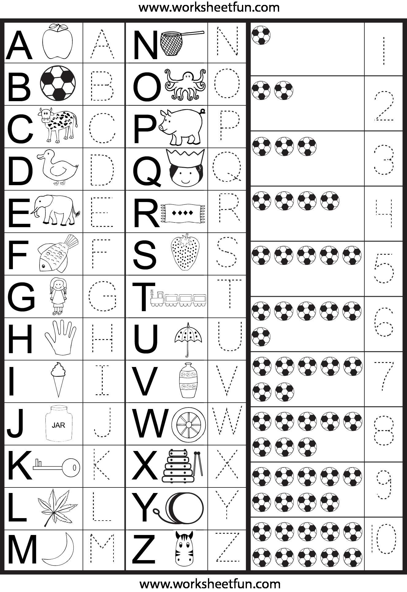 Learning Letters and Numbers Worksheets Along with Letters & Numbers Tracing Worksheet
