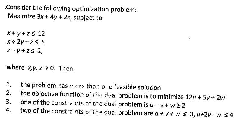 Linear Programming Worksheet Honors Algebra 2 Answers Also Duality theorems Clarification Needed for This Linear