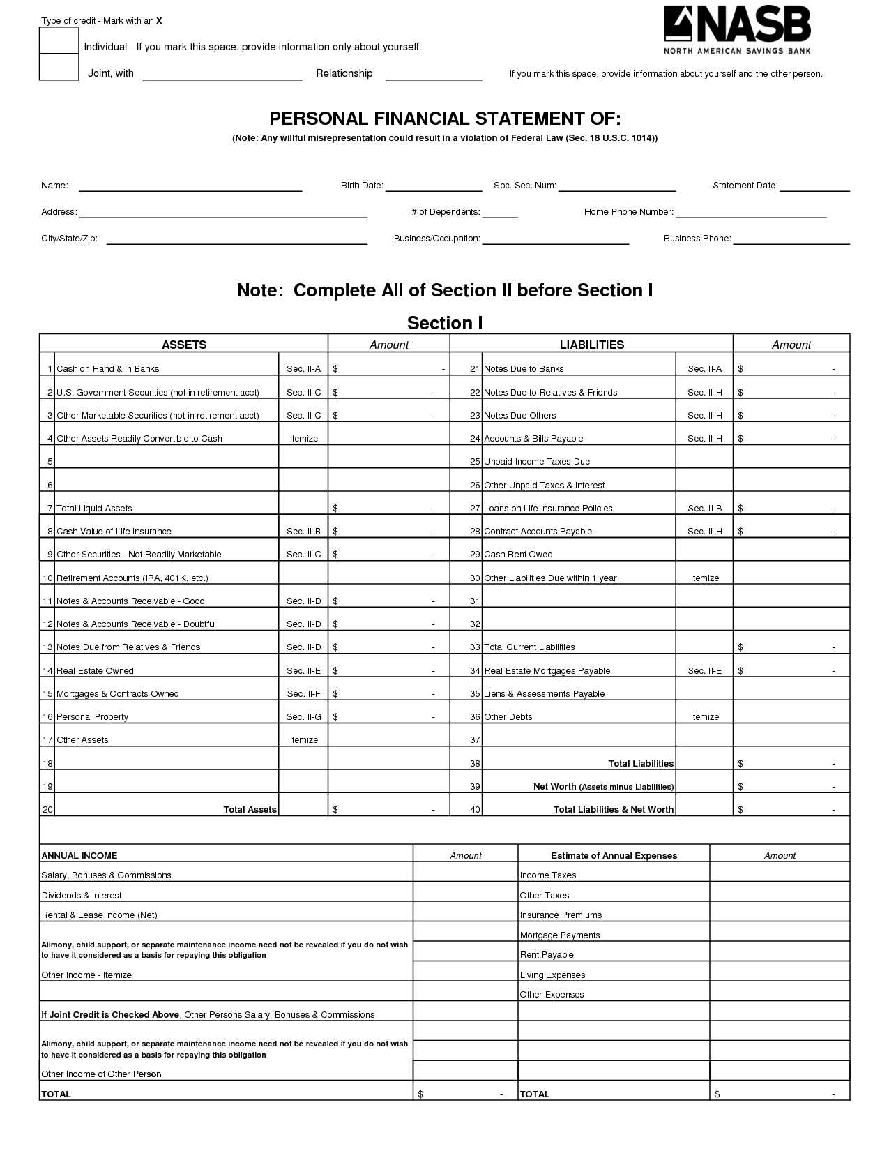 Monthly Budget Worksheet Pdf as Well as Free Printable Personal Financial Statement