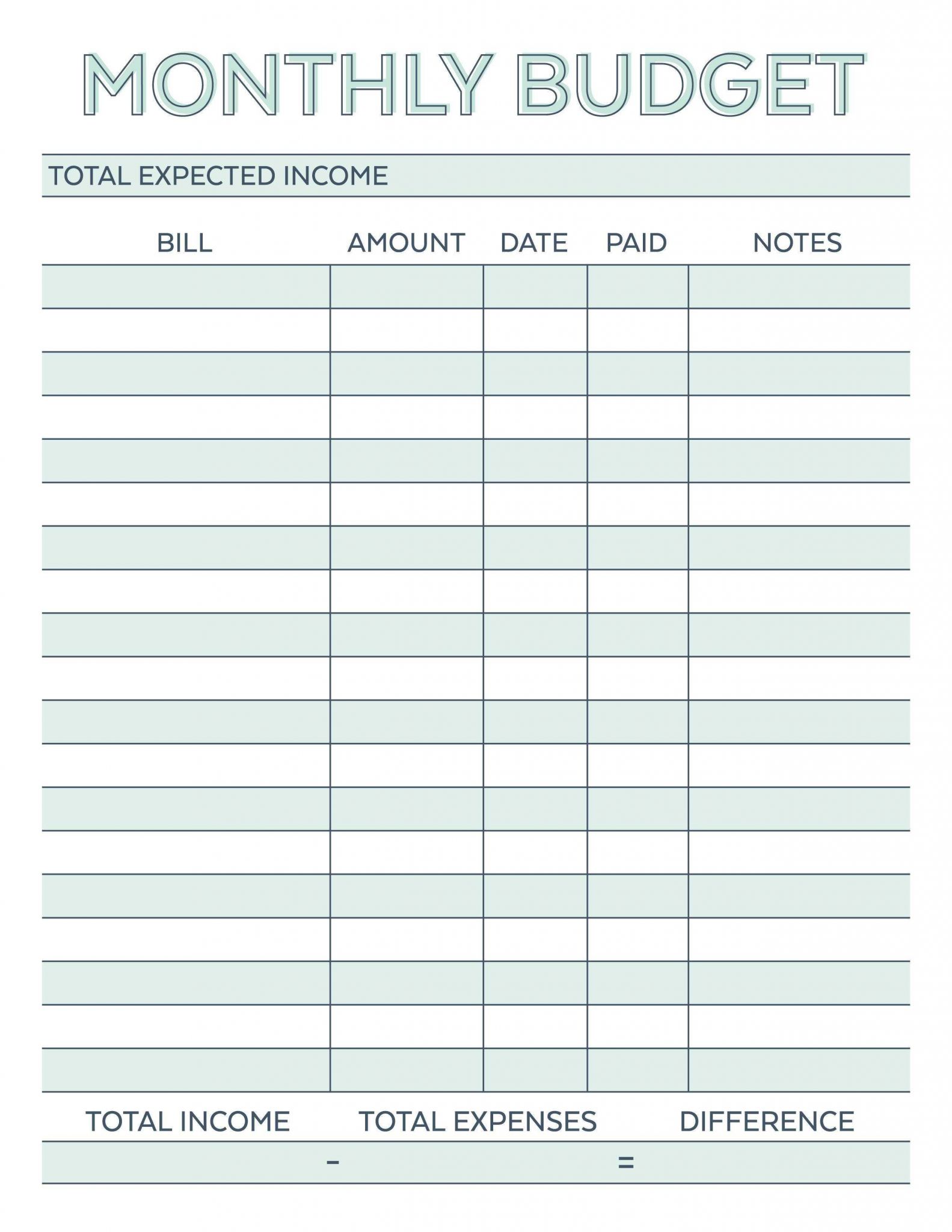 Monthly Budget Worksheet Pdf or Monthly Bud Spreadsheet Uk Download Template 15 Yearly Calendar