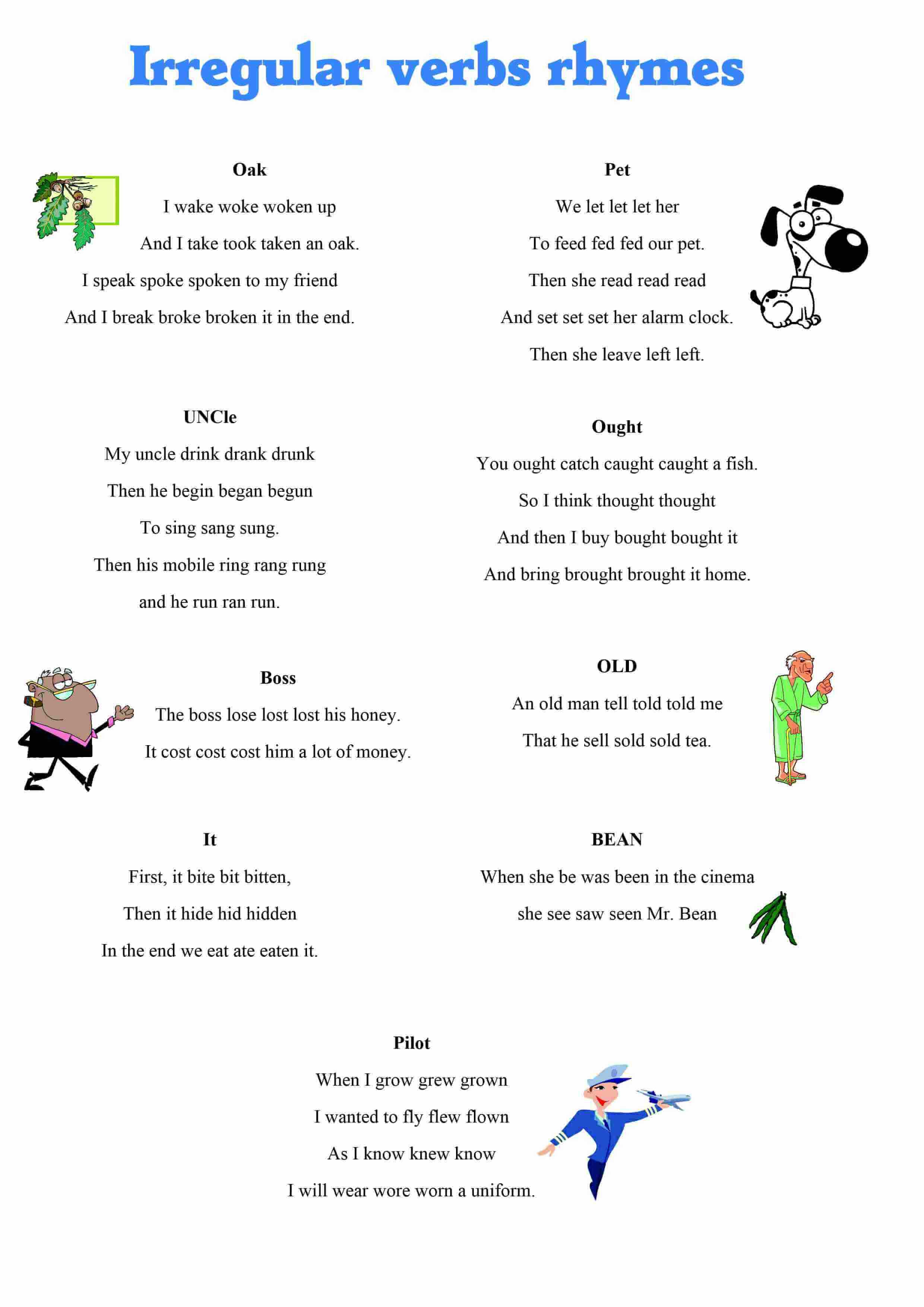 Naming Compounds Worksheet Along with Verb Poems
