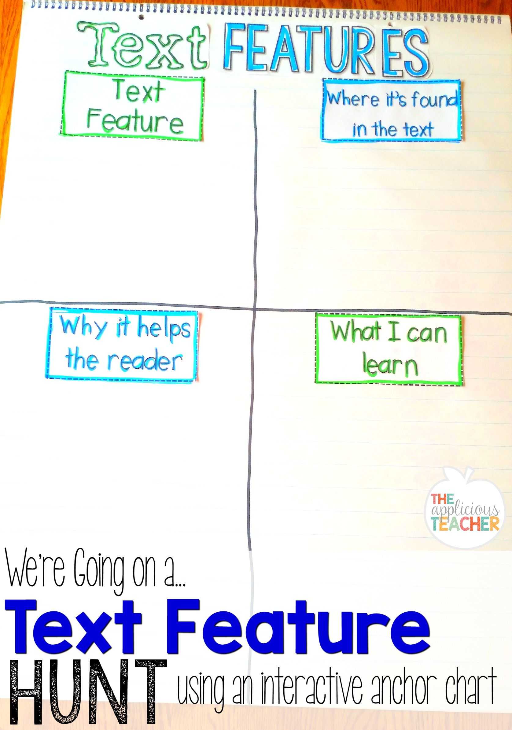 Nonfiction Text Features Worksheet Also Interactive Anchor Charts Reading 2