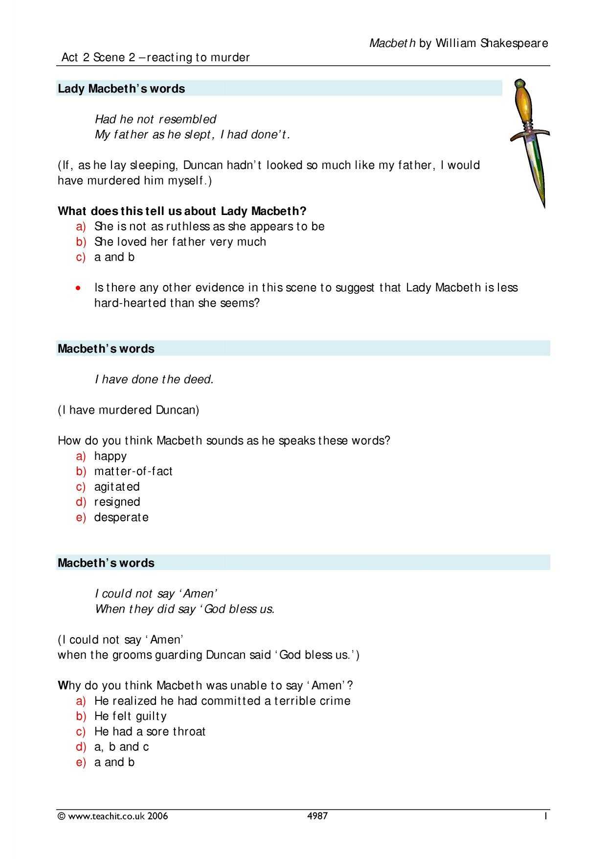 Our Father Prayer Worksheet Along with Macbeth Search Results Teachit English