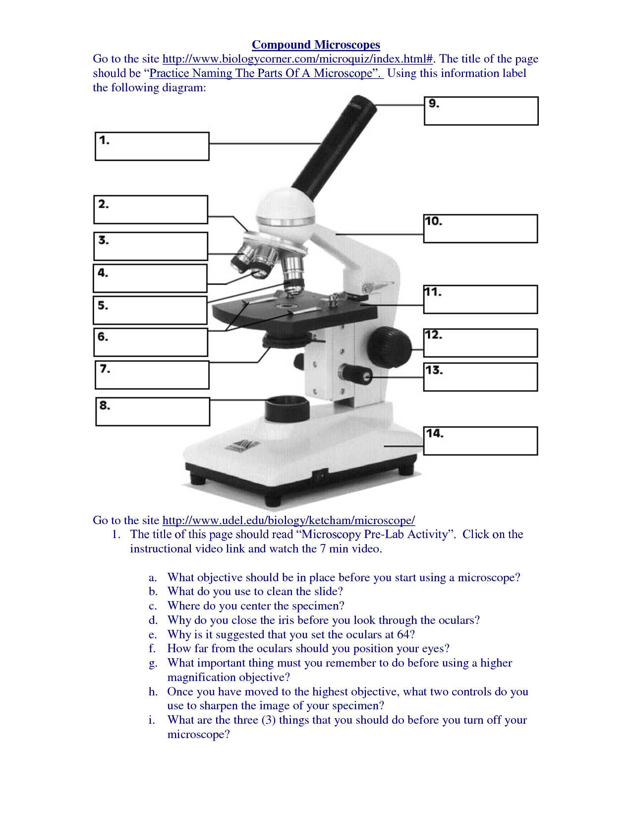 Parts Of A Microscope Worksheet Answers Along with Pound Light Microscope Lab Answers