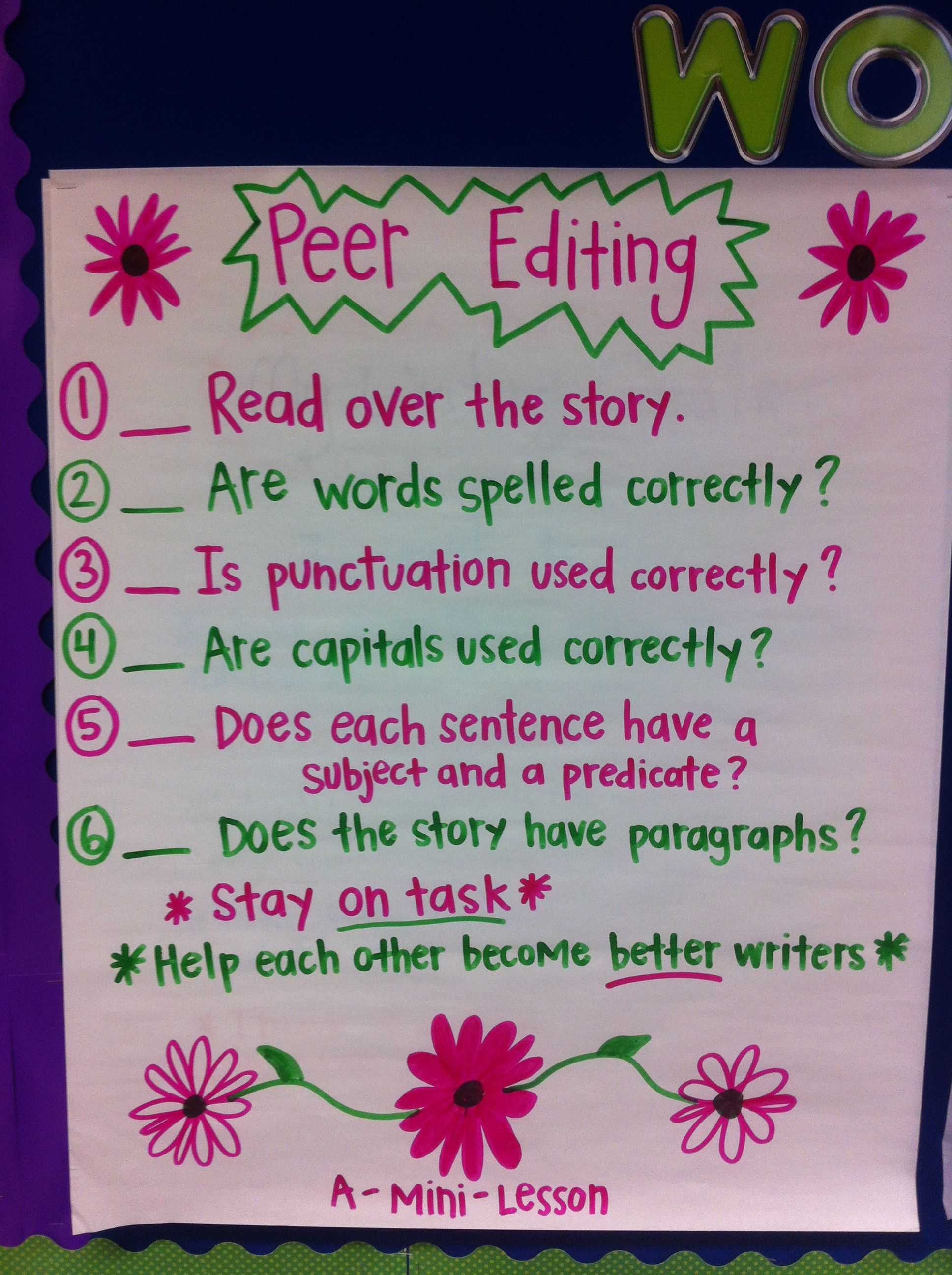 Personal Narrative Peer Review Worksheet together with Peer Editing Anchor Chart Like the Idea Of This Chart Could