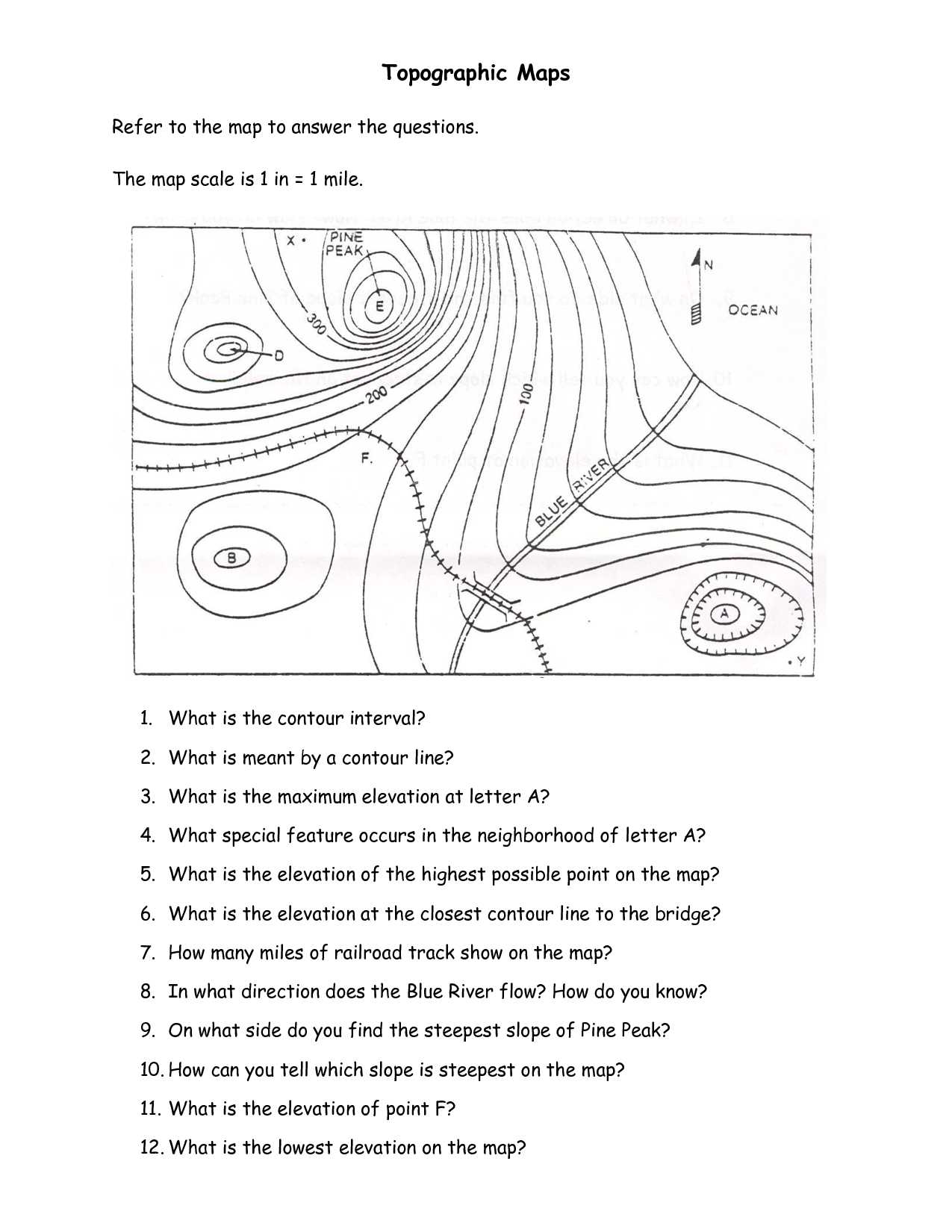 Plate Tectonics Worksheet Answer Key as Well as topographic Map Reading Worksheet Answers topography