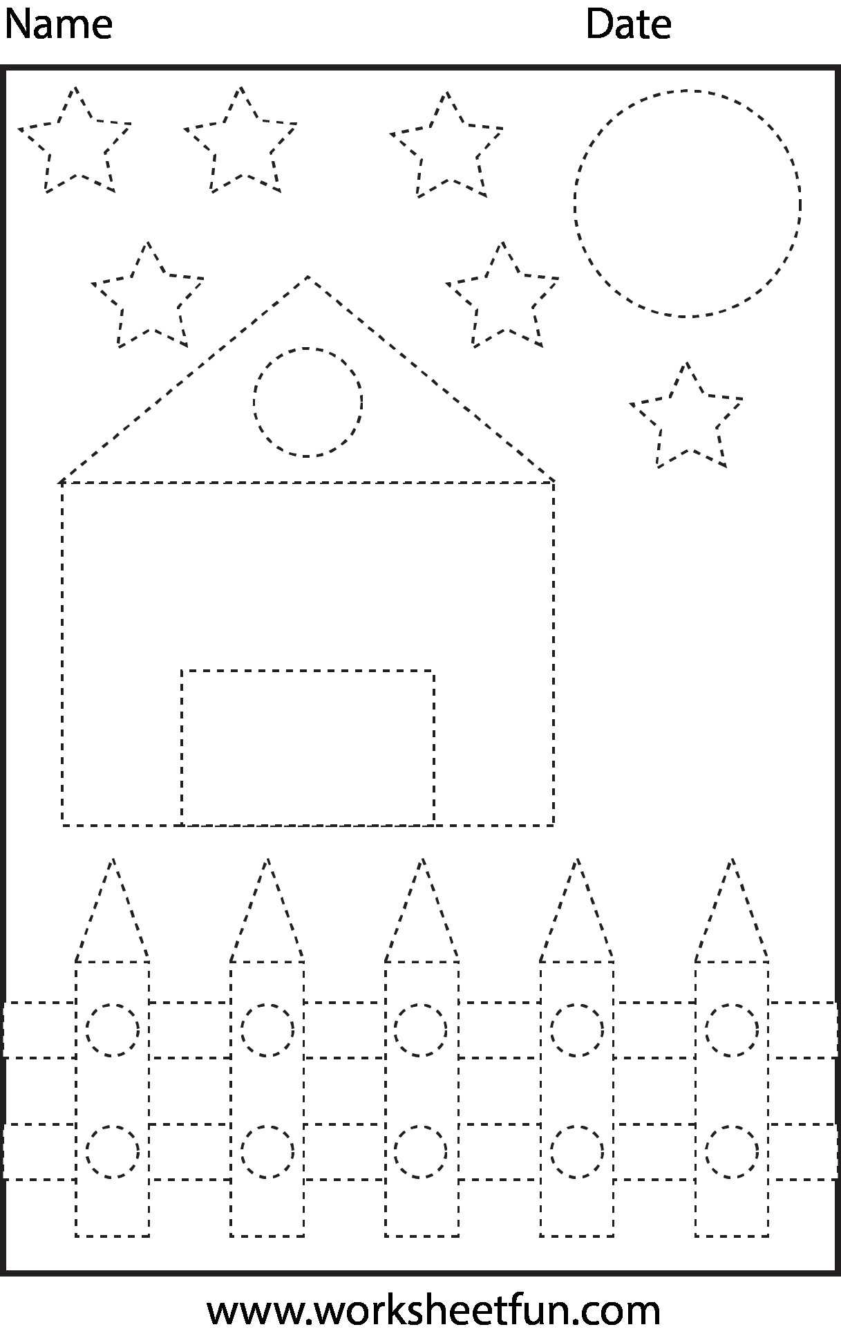 Pre K Shapes Worksheets and Shapes Worksheets for Preschool Inspirational Find Trace Color and