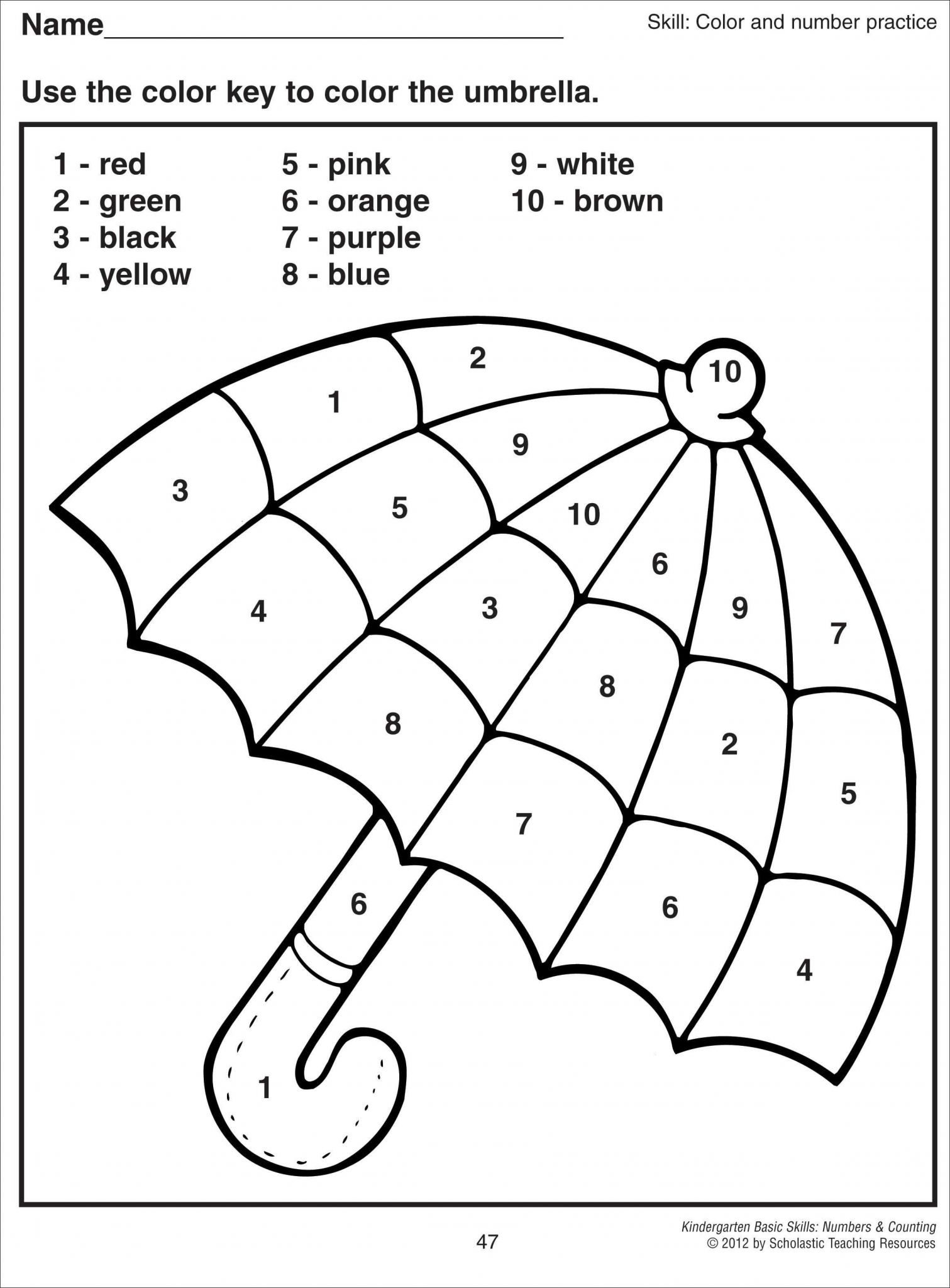 Preschool Number Worksheets and Coloring Pages Color by Number Fall 24 Coloring Pages Free Lovely