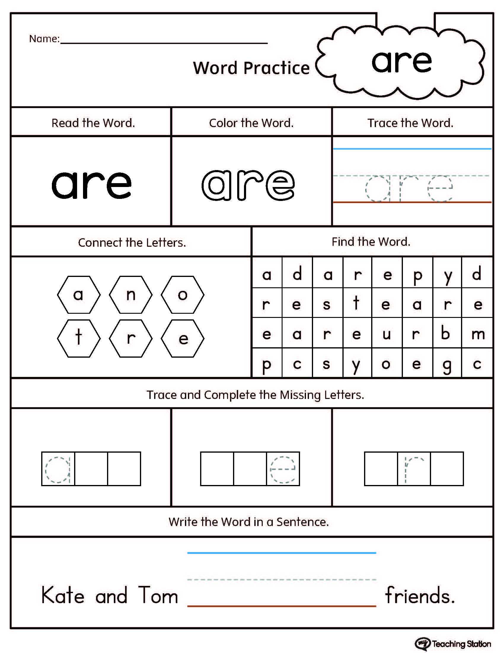 Preschool Writing Worksheets Free Printable Along with High Frequency Words Printable Worksheets