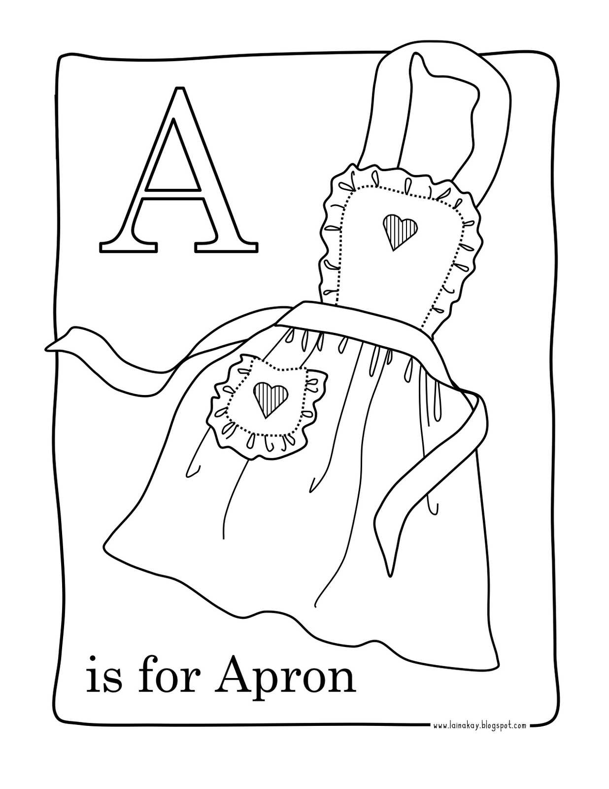 Printable Letter Worksheets for Preschoolers together with Goodness Gracious A is for Apron