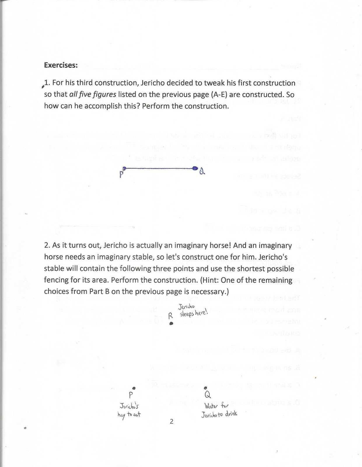 Proving Parallel Lines Worksheet with Answers or Geometry Mon Core Style May 2016
