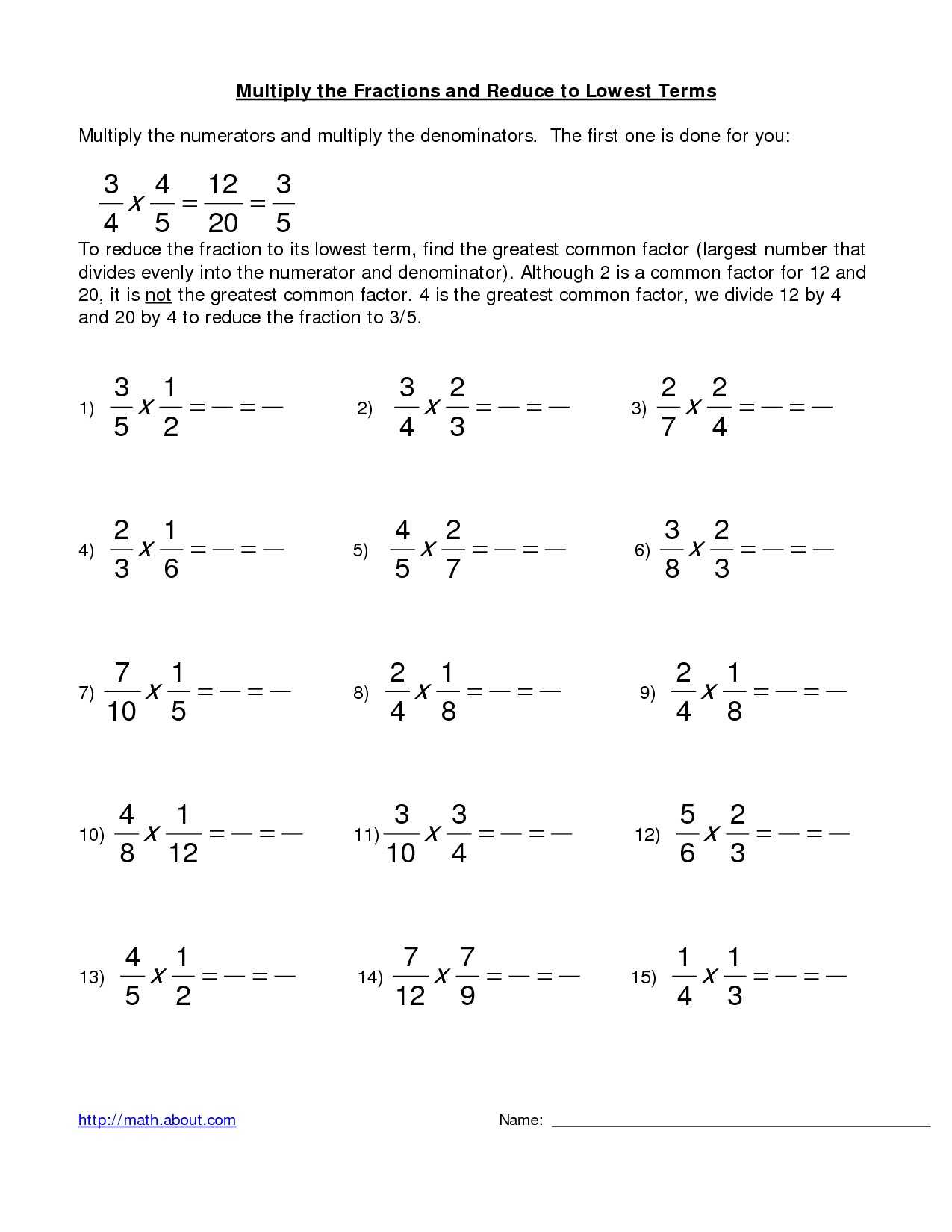 Reducing Fractions to Lowest Terms Worksheets Also Dividing whole Numbers Worksheets New Fractions Dividing Mixed