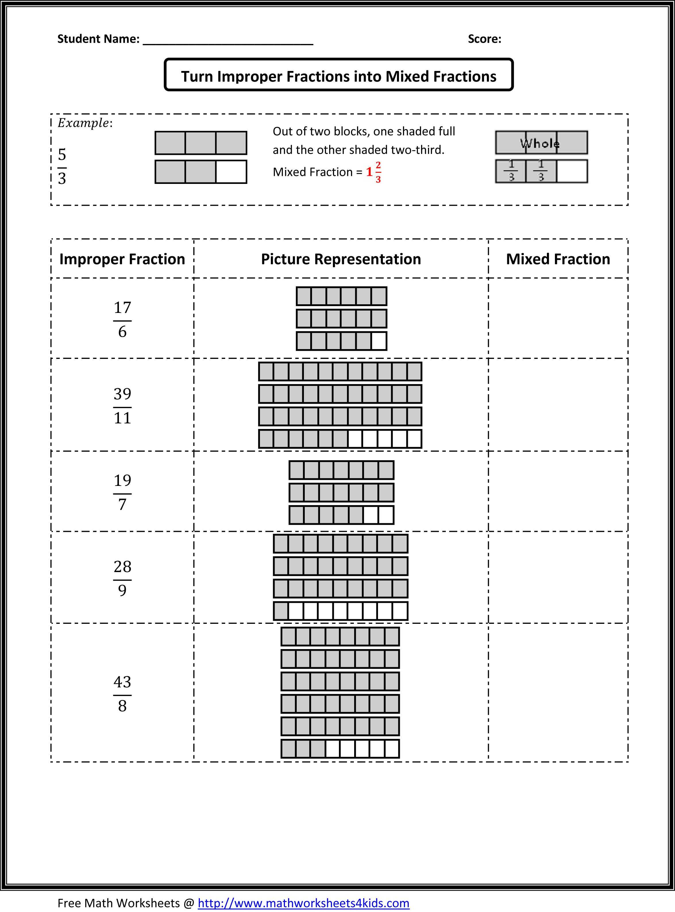 Reducing Fractions to Lowest Terms Worksheets or Worksheet Mixed Number and Improper Fraction Worksheets Ewinetaste