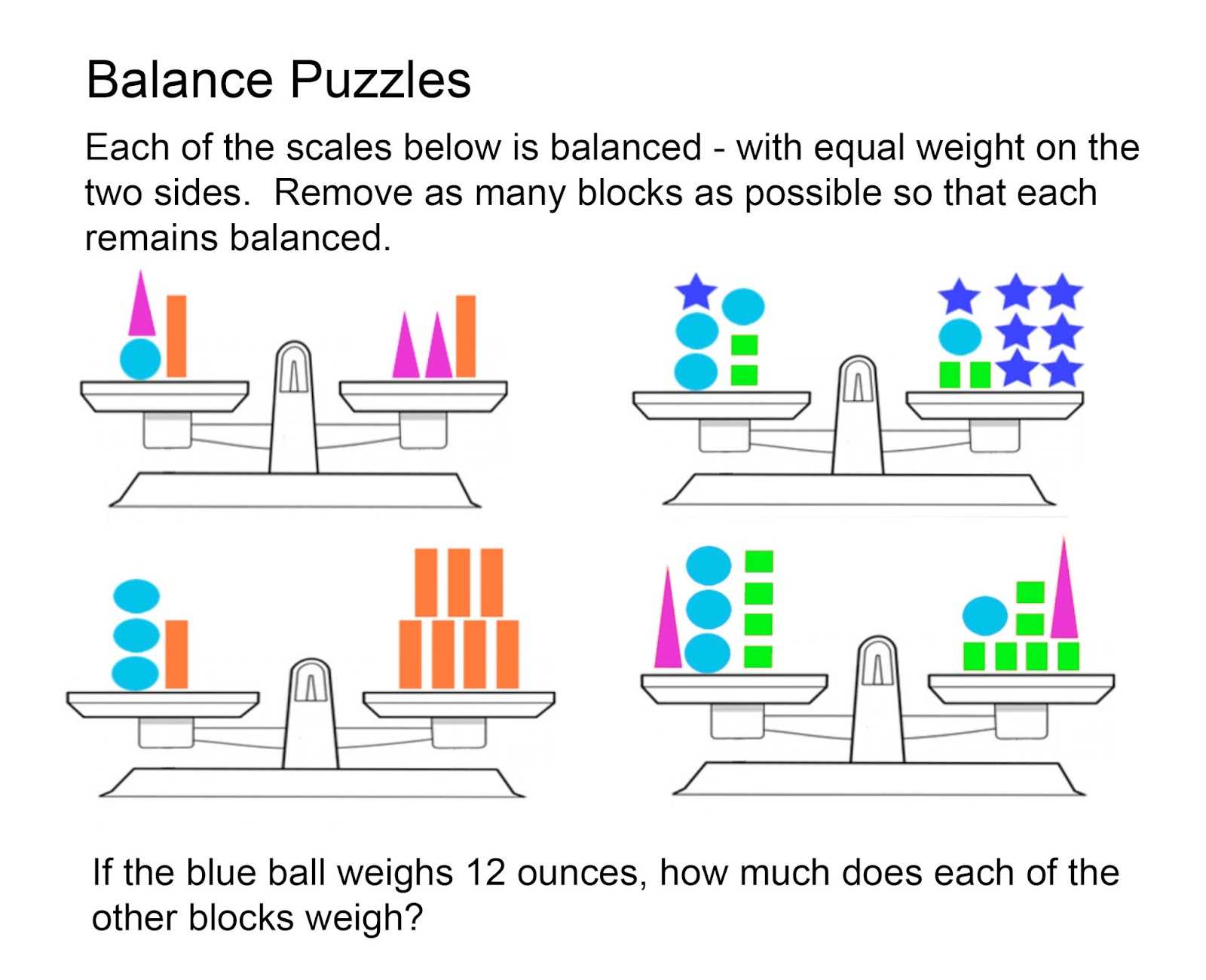 Rotations Practice Worksheet and 1001 Math Problems Balance Puzzles