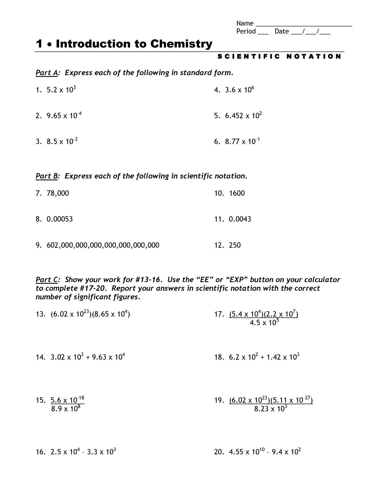 Science Mass Worksheets together with Worksheet Scientific Notation Operations Worksheet Carlos Lomas
