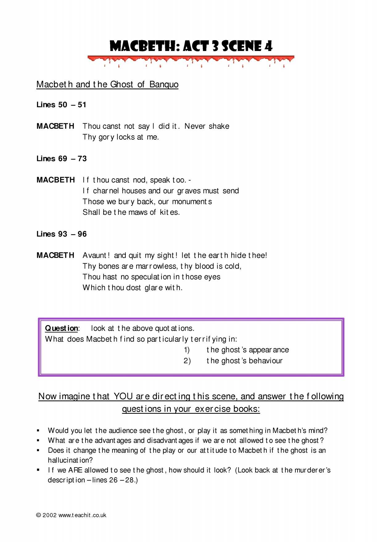Secret Of Photo 51 Worksheet Answers and Macbeth Search Results Teachit English