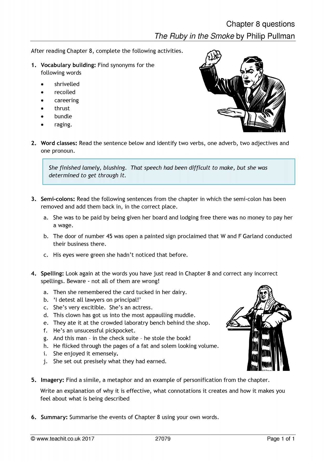 Semicolon and Colon Worksheet with Answers together with Ks3 Prose Resources for English Teachers Teachit English