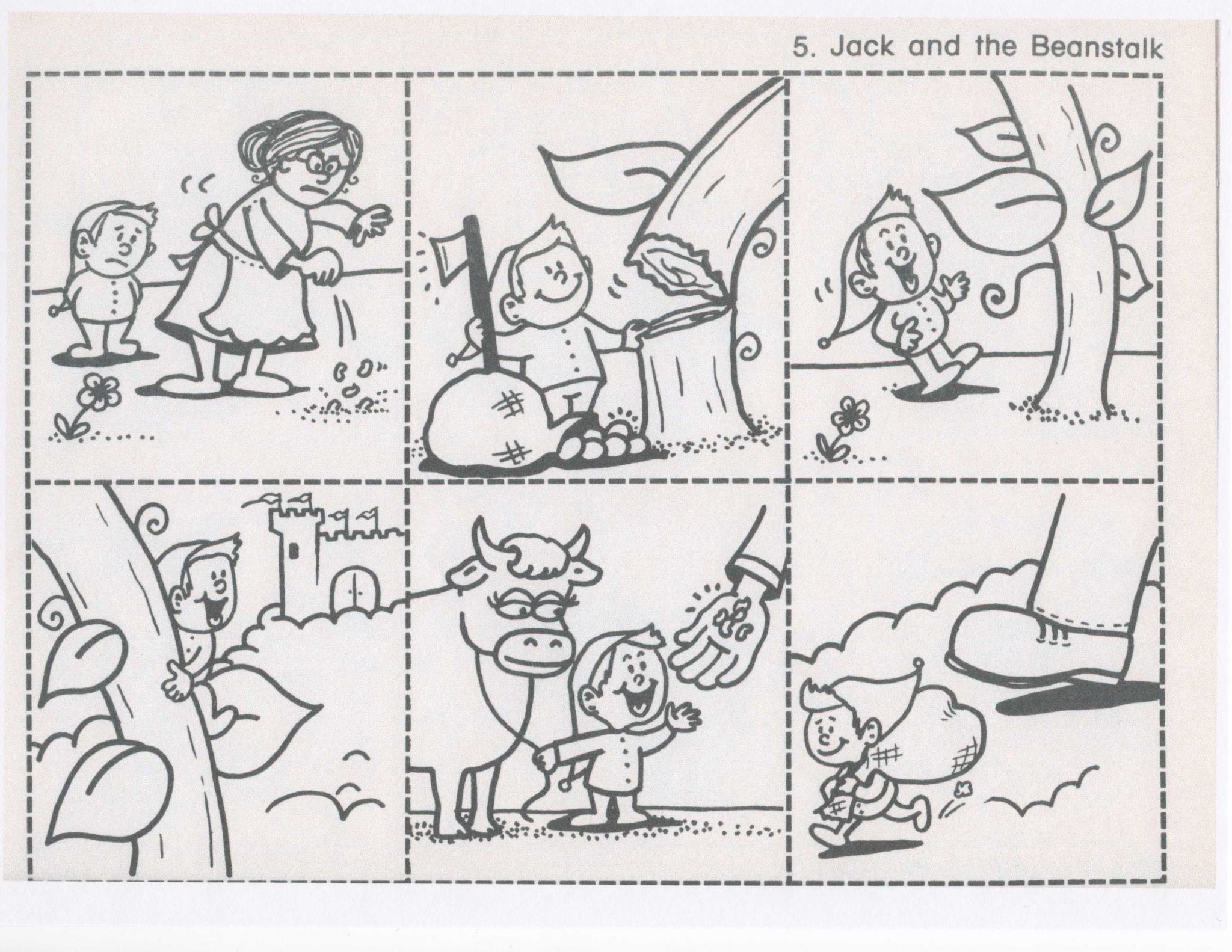 Sequencing Worksheets for Kindergarten and Jack and the Beanstalk