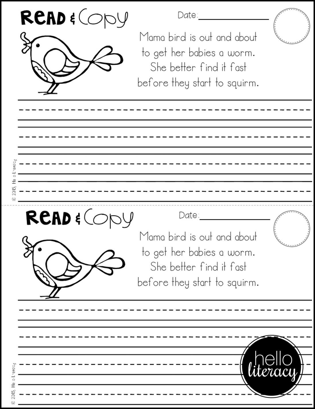 Sight Word Sentences Worksheets with Hello Literacy