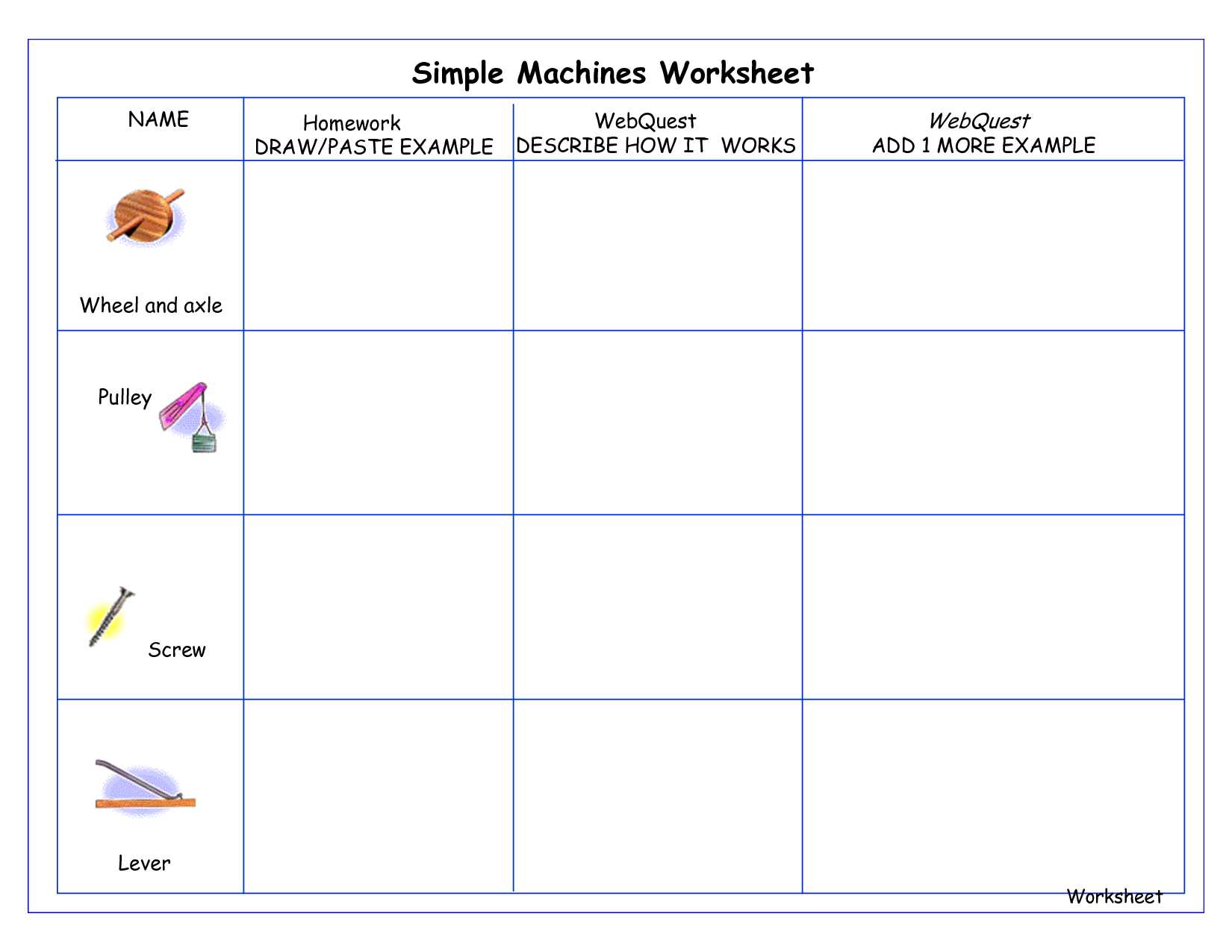 Simple and Compound Interest Worksheet Answers Also Simple Machines for Kids