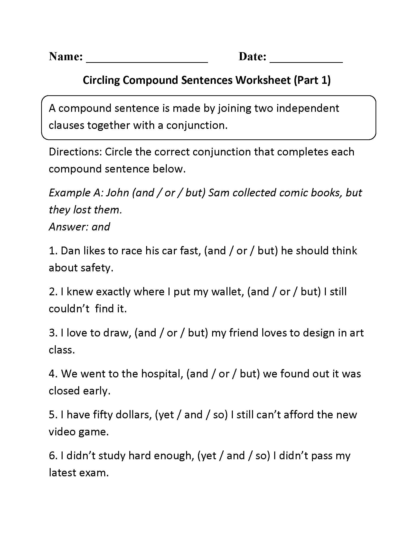 Simple Compound and Complex Sentences Worksheet Pdf with Answers or 36 Simple Pound and Plex Sentences Worksheet Pound Plex