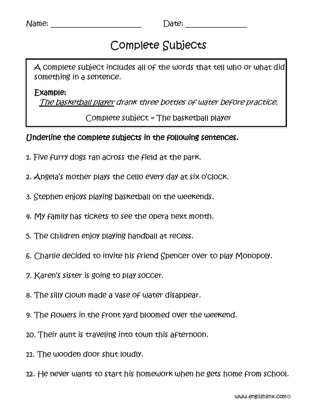 Simple Compound and Complex Sentences Worksheet Pdf with Answers or Plete and Simple Predicates Worksheets Worksheets for All