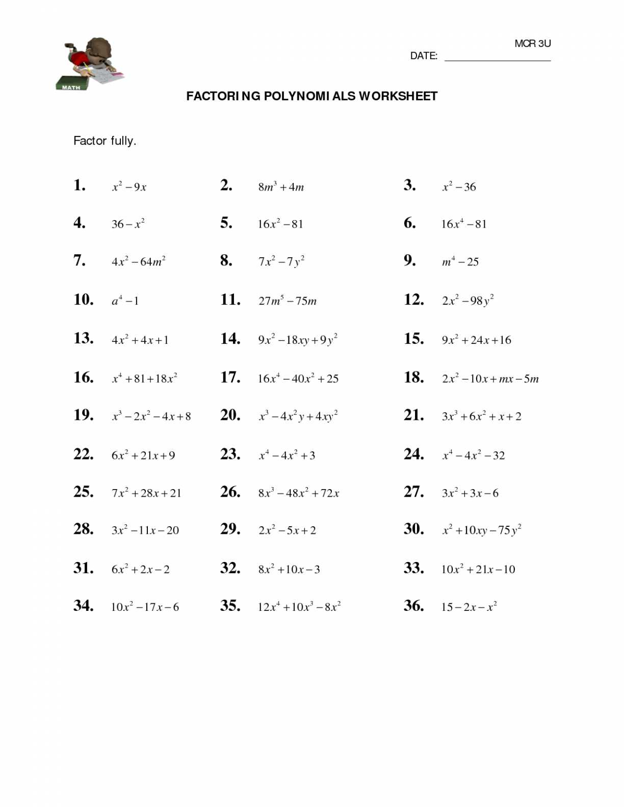 Simplifying Algebraic Expressions Worksheet Answers as Well as Algebratoring Worksheets for All Download and Math 9th Grade