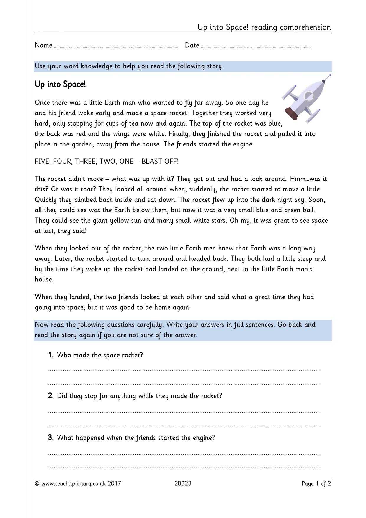 Skills Worksheet Directed Reading A Answer Key Along with Prehension Search Results Teachit Primary